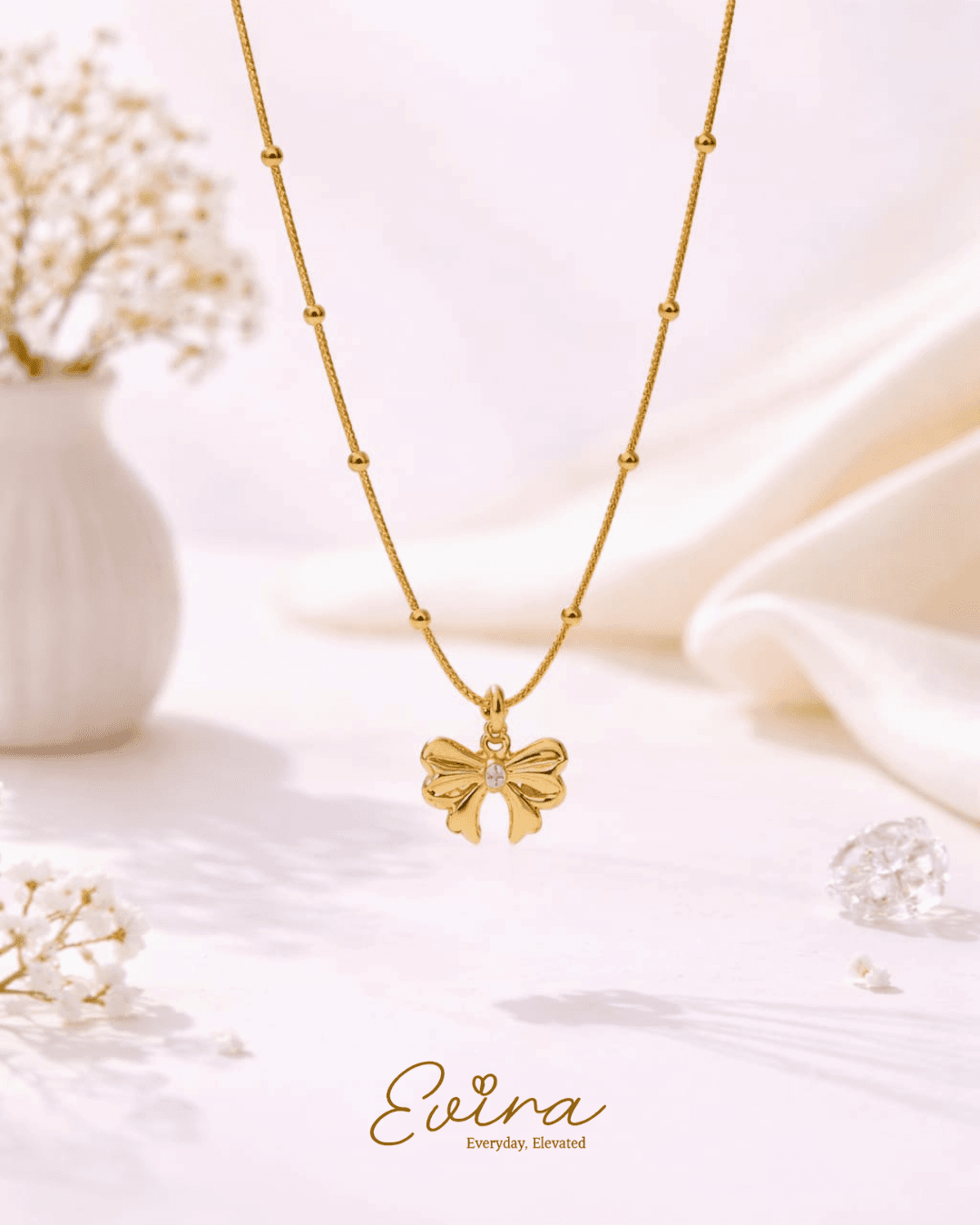 Bow Charm Necklace